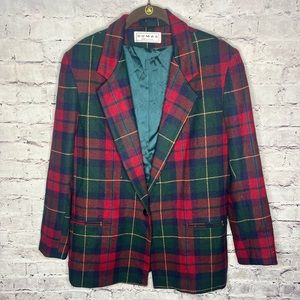 10 vintage DUMAS plaid blazer
